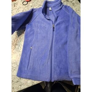 Columbia Kids Fleece Jacket Full Zip Purple Size L Youth Girls